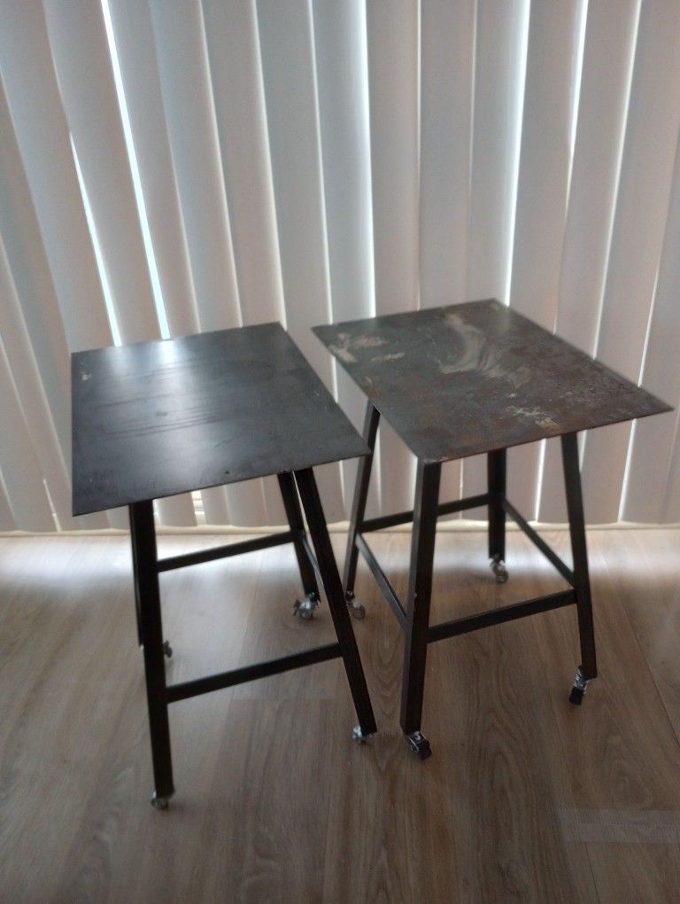 Industrial Steel End Tables-Night Stands
