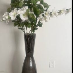 Decorative Faux Flowers and  Long style Vase
