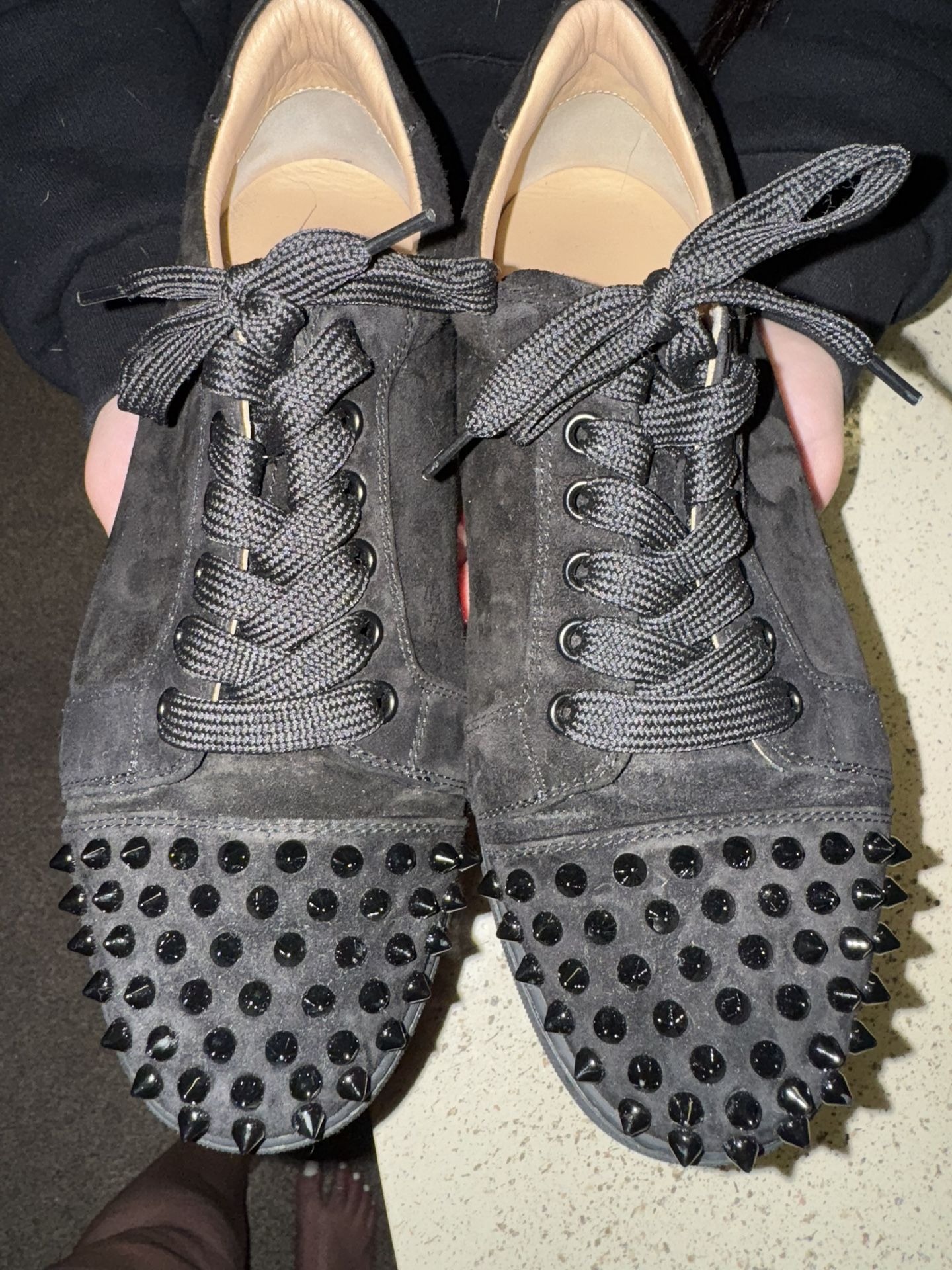 Christian Louboutin Junior Flat Spike Sneaker