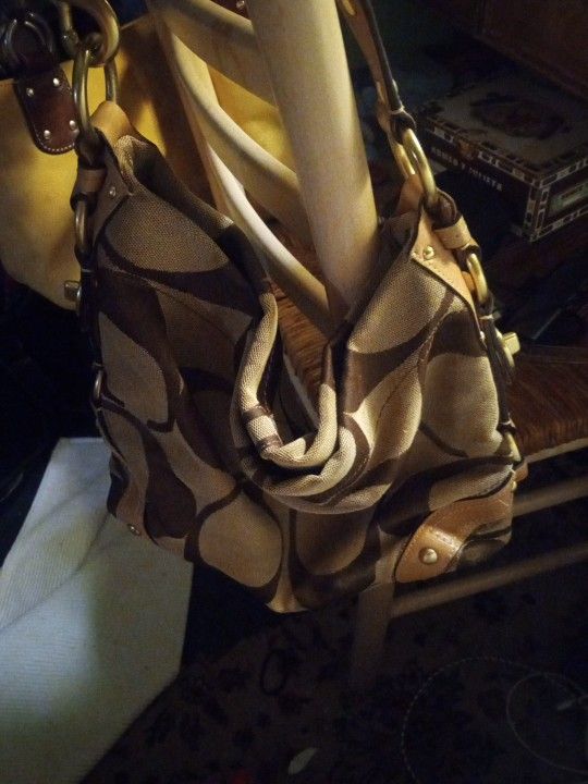 Coach Logo Shoulder Purse