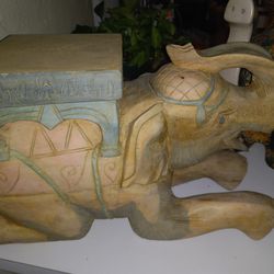 wood carved elephant
