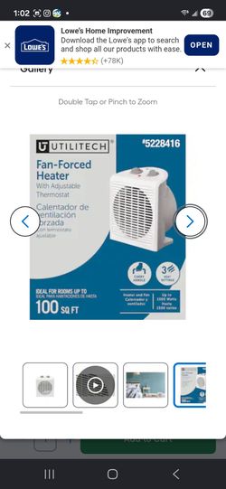 Utilitech fan forced heater
