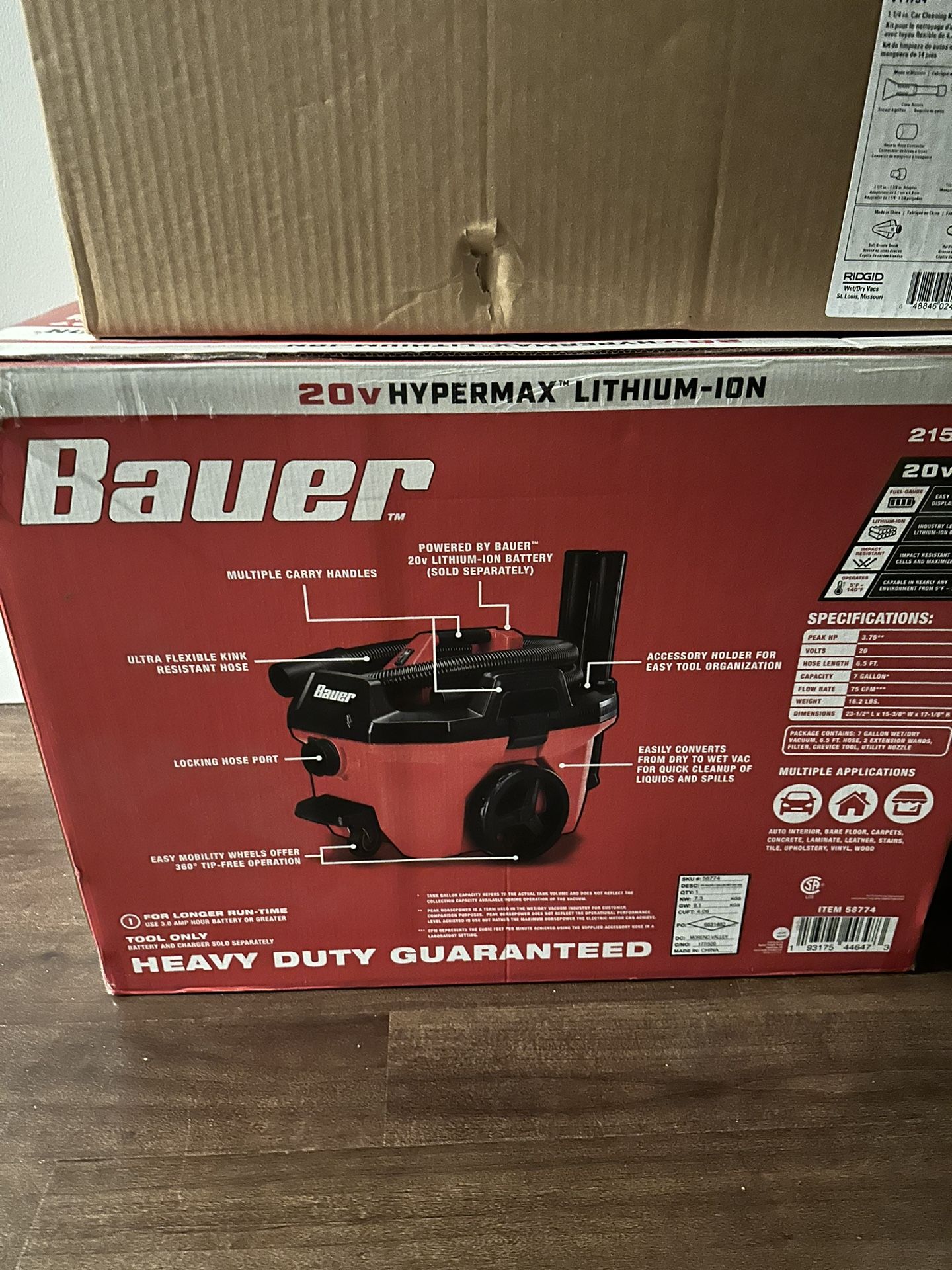 Bauer Cordless Wet/Dry Shop Vac