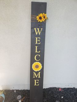 Welcome porch decor boards