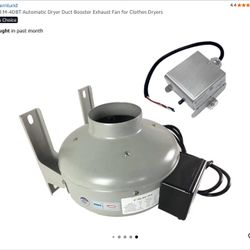 Automatic Dryer Duct Booster exhaust Fan