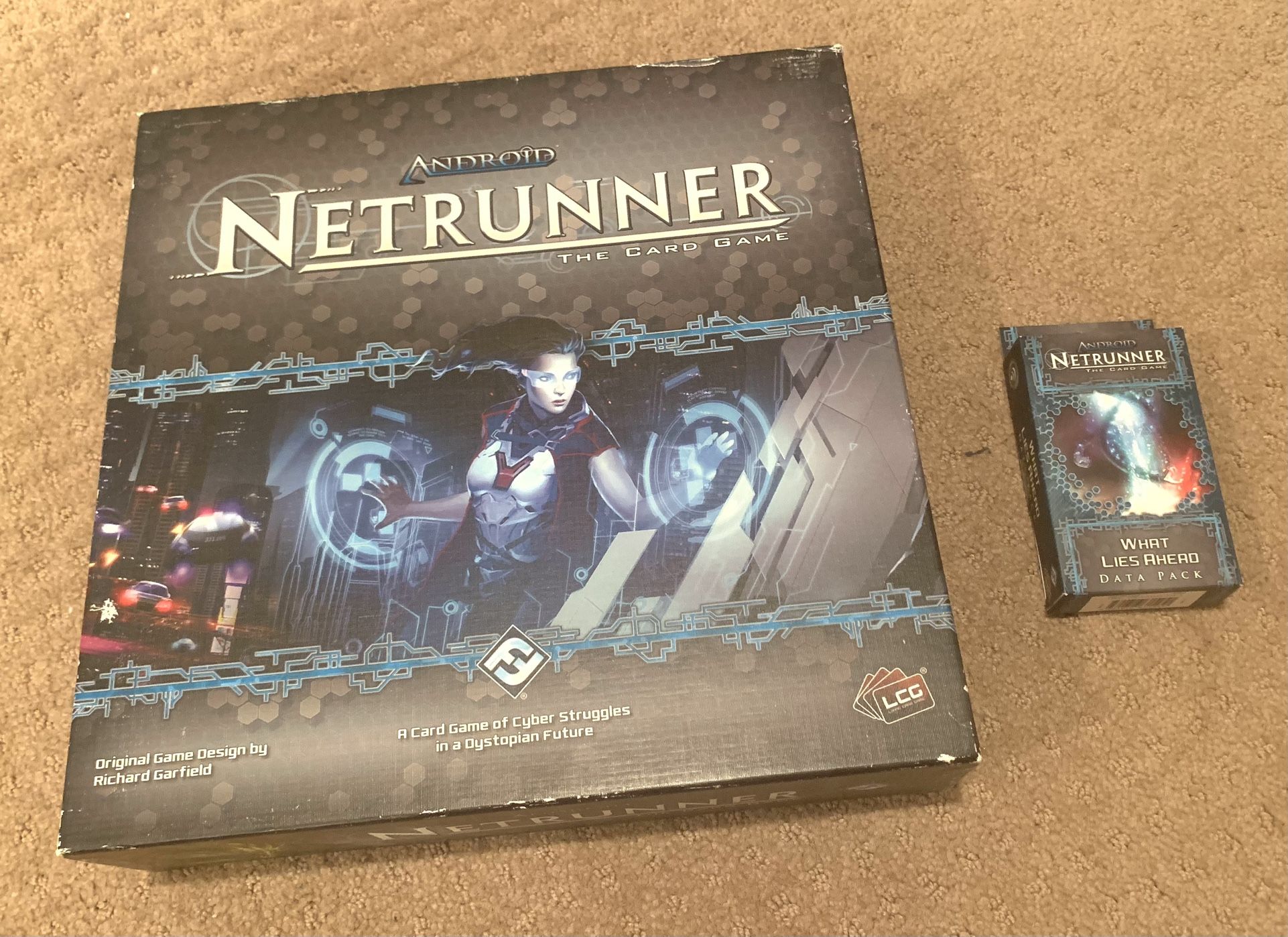 Netrunner Board Card Game plus What lies Ahead Expansion