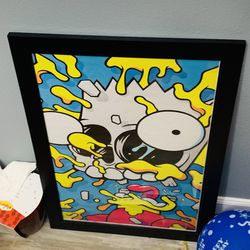 The Simpsons 16x24 Framed Bart Painting Print