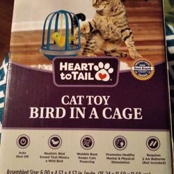 CAT TOY BIRD IN A CAGE 