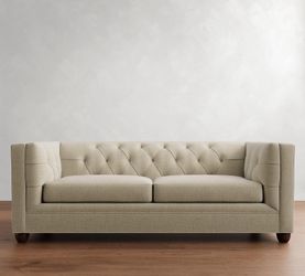 Potterybarn Chesterfield Square Arm Sleeper Sofa