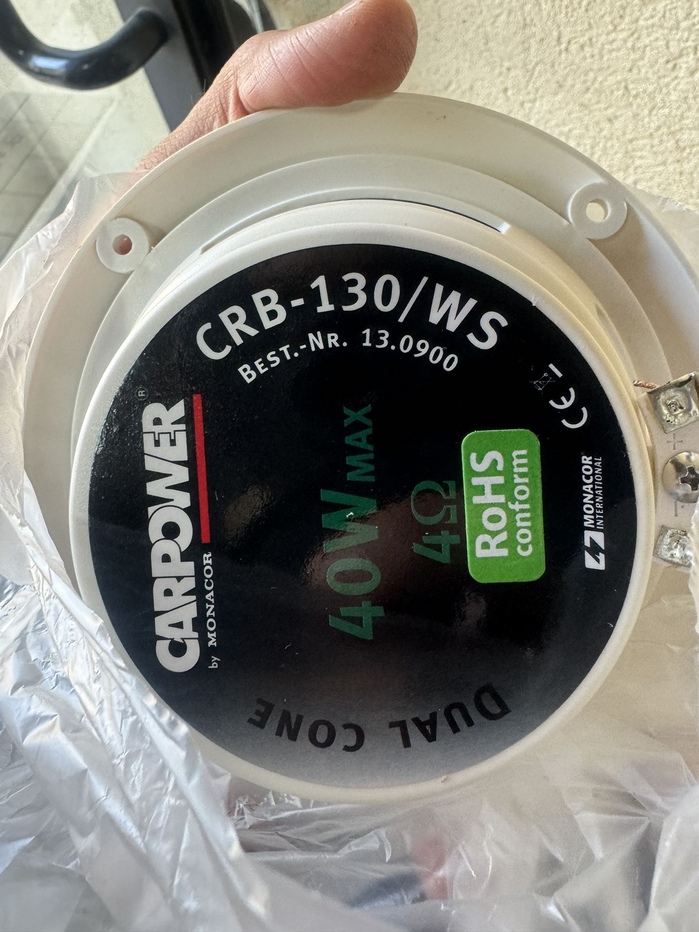 Car power CRB13 speakers New in original box White