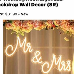 LED Light Up Wedding Sign