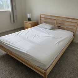 Wooden bed frame