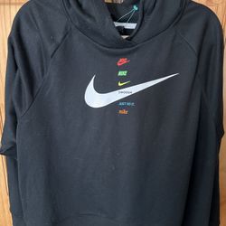 Nike Sportswear Women's Black Swoosh Hoodie Size M