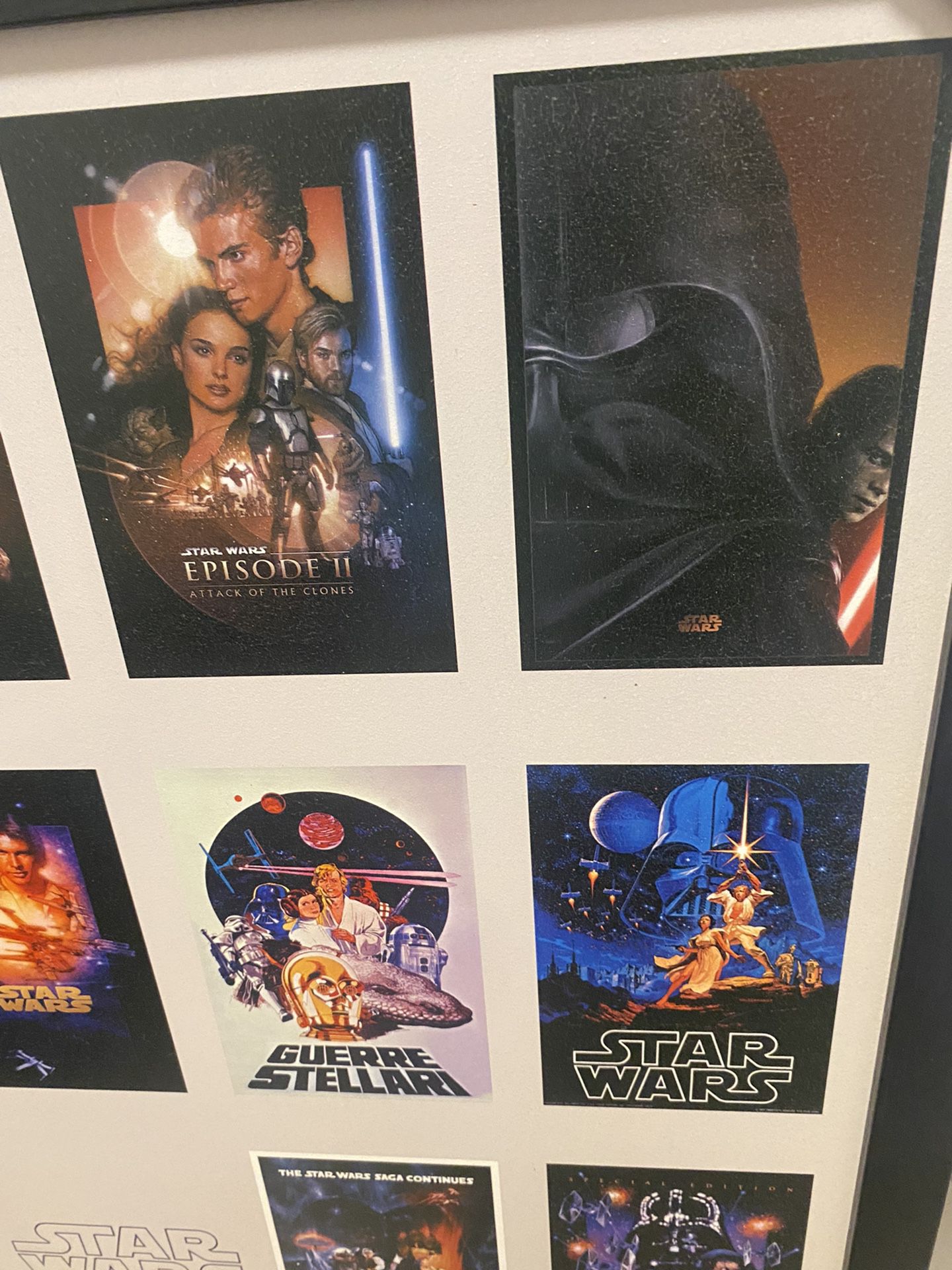 Star Wars Movie Posters Collage Framed