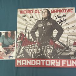 Weird Al Yankovic Mandatory Fun Vinyl Record 2014 Rare Autographed Framed New