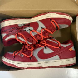 Nike Off White University Red Dunks