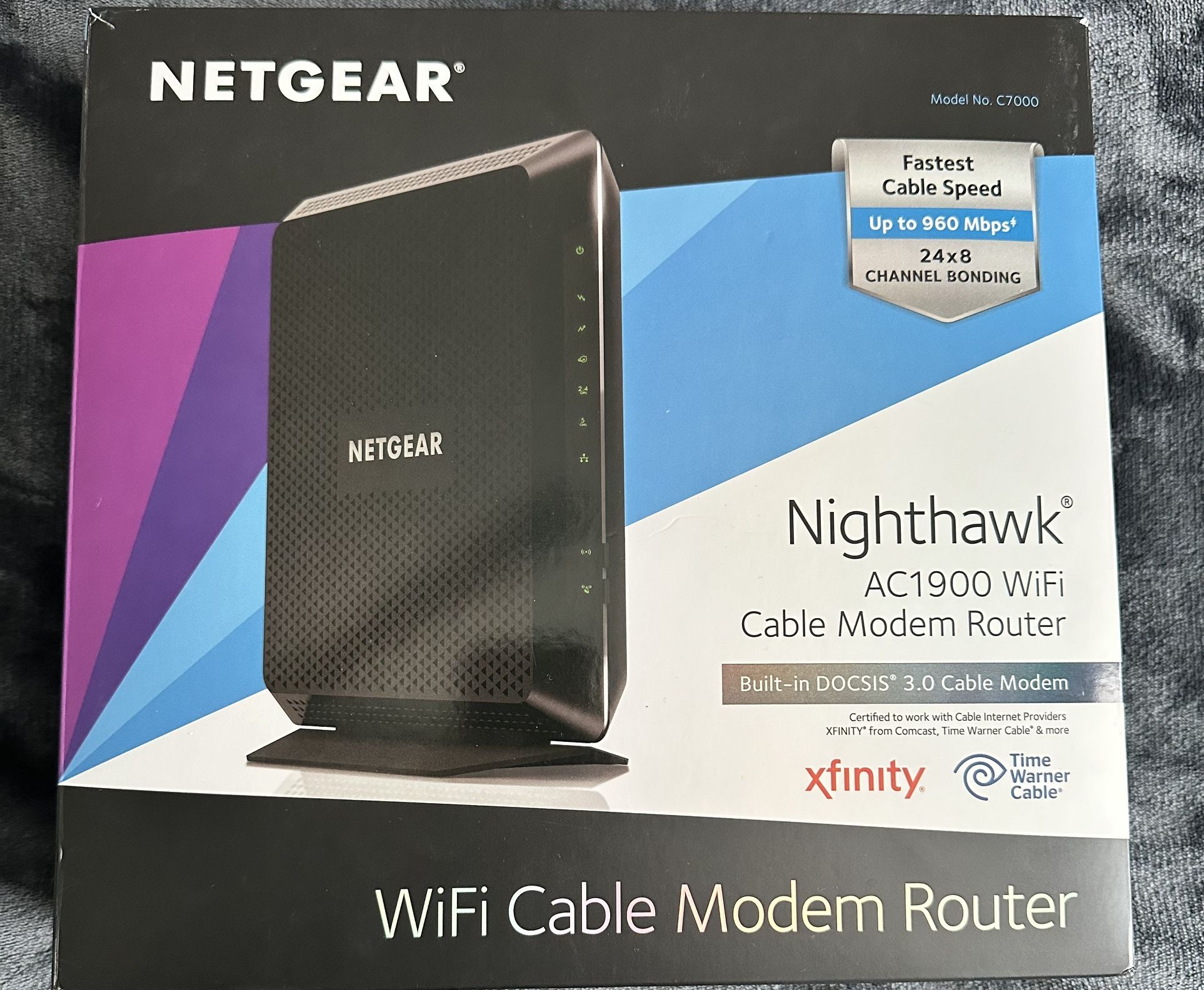 Netgear Nighthawk C7000 AC1900 WiFi Cable Modem Router