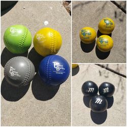 Weighted Softballs And Baseballs - All 10 Pcs For $20