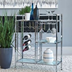 White Glass Bar Table 