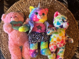 3 Build-A-Bear Stuffed Animals – Unicorn & Bears –