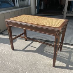 Cane Seat Vanity/Piano Bench LG