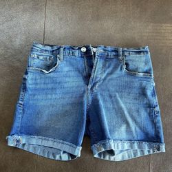 Women's KENSIE The Short Stretch Distressed Denim Jeans Shorts Size 8/29