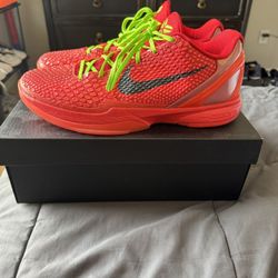 Nike Kobe VI Protro (size 13) ‘Reverse Grinches’ (bright crimson)