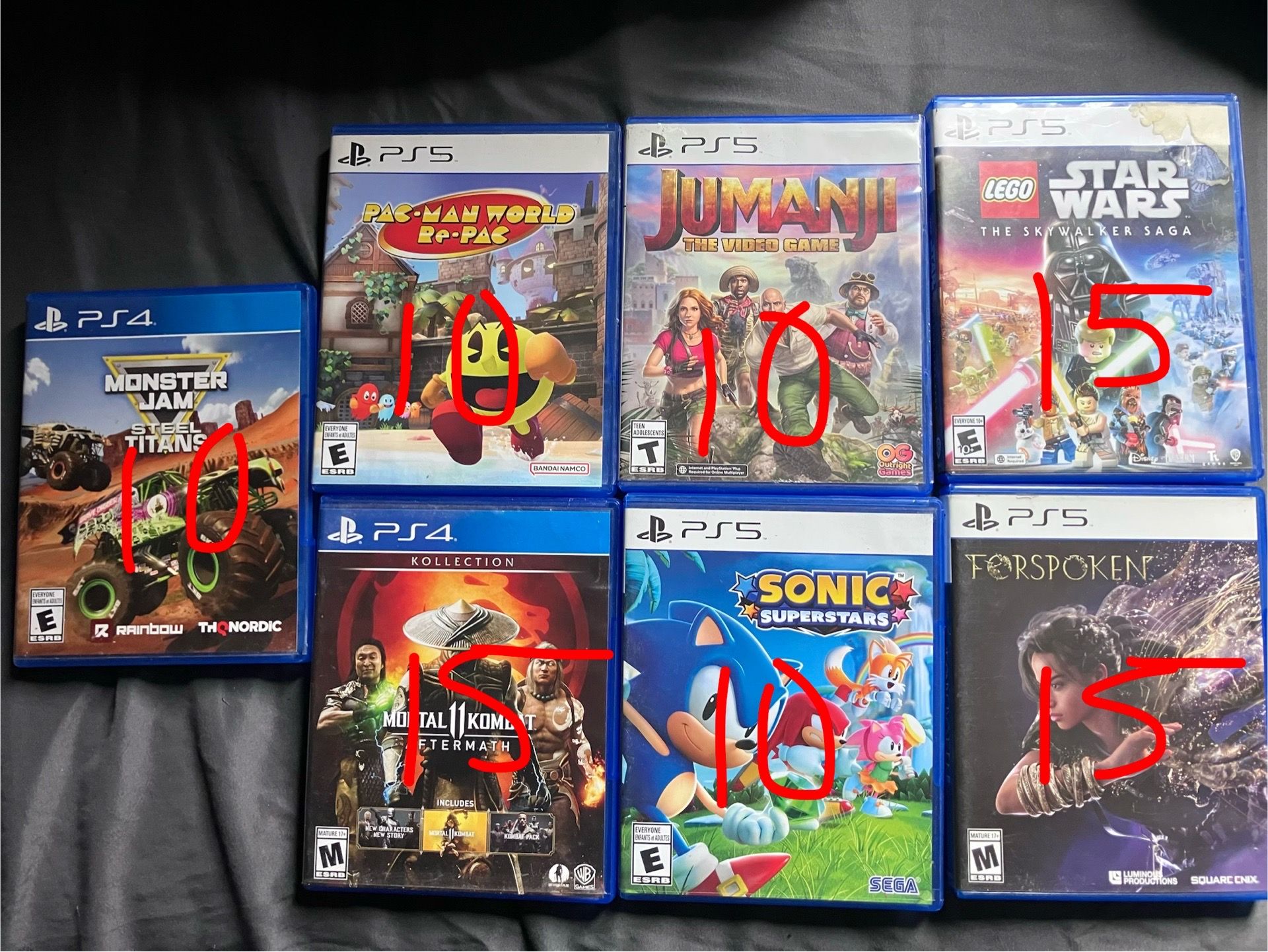 PS4 and PS5 games