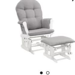 Grey Rocking Chair 2 Pieces 