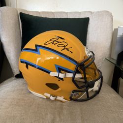 Justin Herbert Helmet Autograph