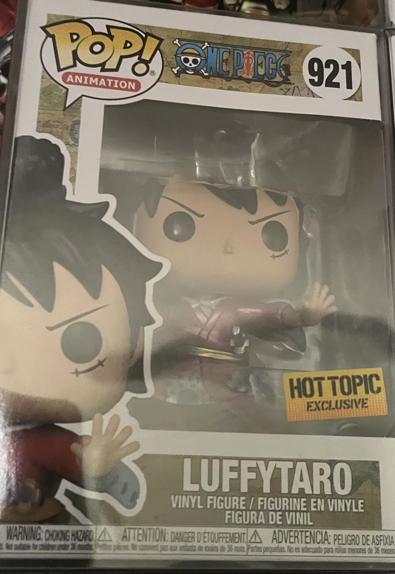 One Piece (Metallic) Luffytaro Funko Pop With Pop Protector Hot Topic Exclusive