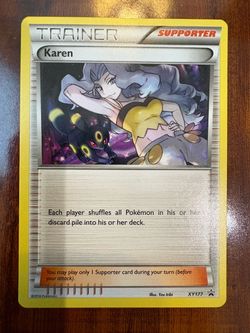 Pokemon Karen XY177 Black Star Promo Non-Holo Trainer Feat. Umbreon! LP/NM 🌟