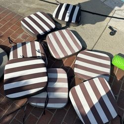 Chair cushions- outdoor black and white striped