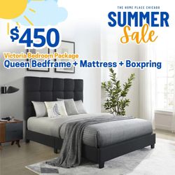 Queen Bed + Mattress + Box Spring ππ¨π₯