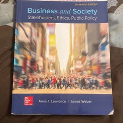 Business And Society Sixteenth Edition 