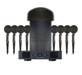 Sonance - SGS 8.1 SYSTEM W/ DSP 2-150 MKIII AMP - Garden Series 8.1-Ch. Outdoor Speaker System with 2-Ch. Amplifier (Each) - Dark Brown/Black