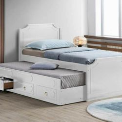 Twin/Twin Bedset & Trundle W/3Storage Drawers(mattress Included:$649)