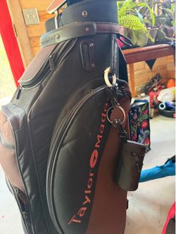 Golf clubs and bag