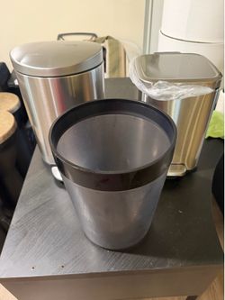 Trash cans aluminum with lid