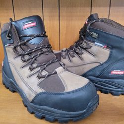 Genuine Dickies men's jobrated dixxon waterproof leather steel-toe work boot sz 10