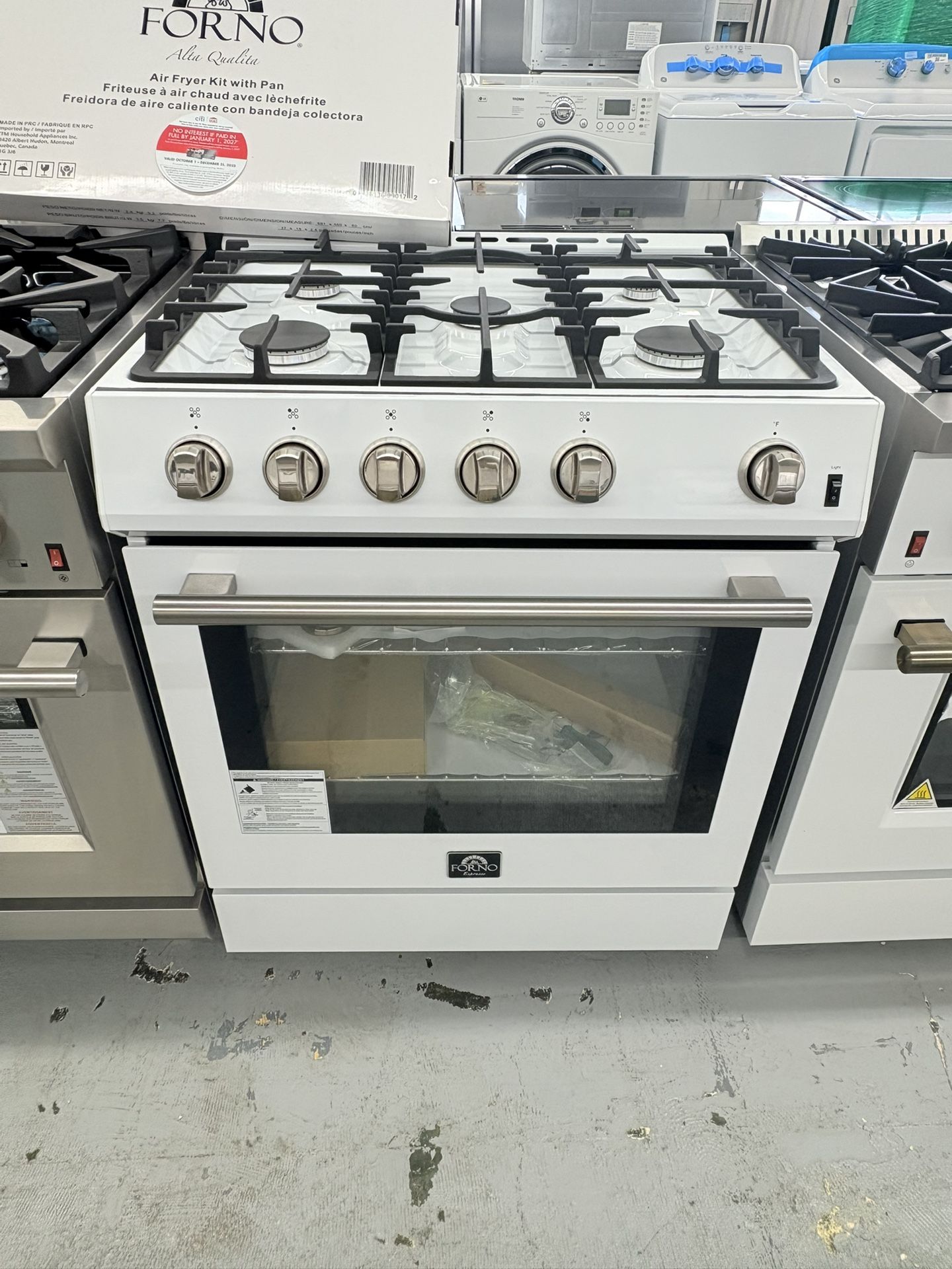 FORNO 30” Gas Slide In Range / 2 Years Warranty 