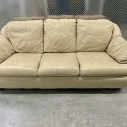 Nice Beige Leather Sofa