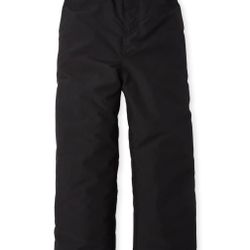 Children's Place youth boys girls size 14 snow ski Insulated Waterproof pants black winter warm