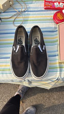 Vans Black Slip Ons 6.5 