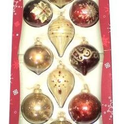 Kirkland Hand Decorated Glass Ornaments (10 Pack)