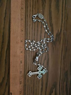 King baby studios .925 sterling silver skull rosary