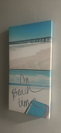 Wall art Beach 5 Canvas for sale - $40 in total OBO