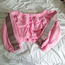 Cropped Pink Sholder Jacket