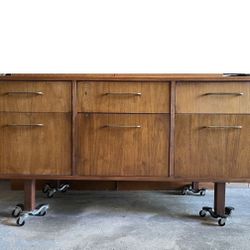 Jens Risom Mid Century Walnut Credenza