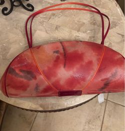 Rare Vintage Christian Dior Galliano Era Abstract Print Curved Shoulder Bag Y2K